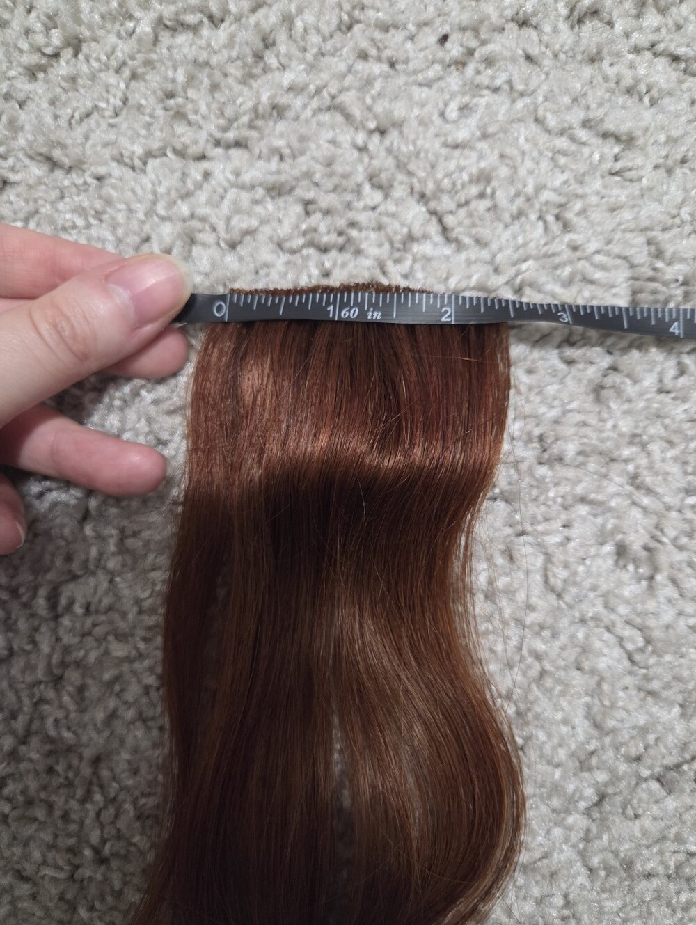 Scalp Hair Fill Ins Dyed Auburn Brown - Picture 6 of 8